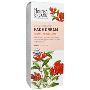 Nourish Organic, Ultra-Hydrating Face Cream, Argan + Pomegranate, 1.7 fl oz (50 ml) (Discontinued Item)