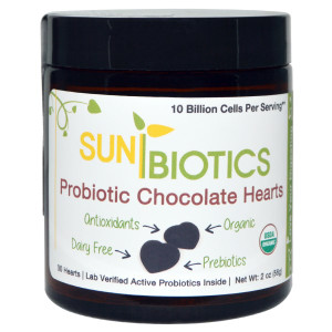 Sunbiotics, Probiotic Chocolate Hearts, 30 Hearts, 2 oz (56 g)