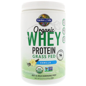 Garden of Life, Organic Whey Protein Grass Fed, Vanilla, 13.37 oz (379 g)