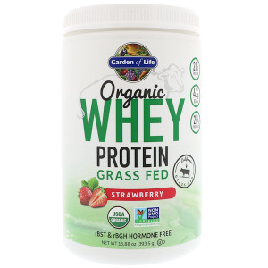 Garden of Life, Organic Whey Protein Grass-Fed, Strawberry, 13.88 oz (393.5 g)