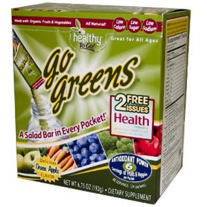 To Go Brands Go Greens Green Apple -- 24 Packets