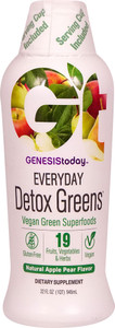 Genesis Today Everyday Detox Greens Natural Apple Pear - 32 fl oz