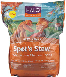 Halo Purely For Pets, Spots Stew Puppy Formula,  Wholesome Chicken - 10 lbs
