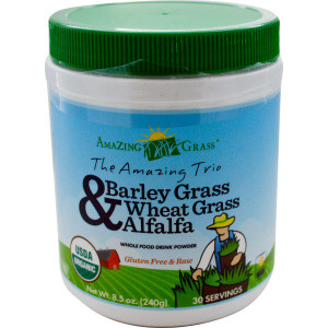 Amazing Grass, Amazing Trio, Barley Grass, Wheat Grass & Alfalfa, 8.5 oz (240 g)