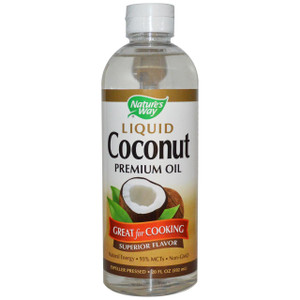 Natures Way, Liquid Coconut Premium Oil, 20 fl oz (600 ml) (Discontinued Item)