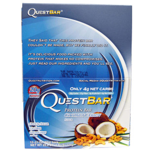 Quest Nutrition, QuestBar, Protein Bar, Coconut Cashew, 12 Bars, 2.1 oz (60 g) Each