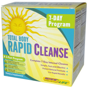 Renew Life Rapid Cleanse - Total Body Cleanse - Digestive Detox with Fiber 7 Day Program -- 1 Kit