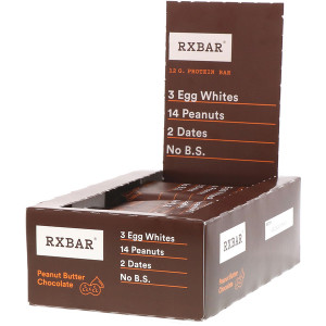 RXBAR, Protein Bars, Peanut Butter Chocolate, 12 Bars, 1.83 oz (52 g) Each
