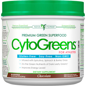 NovaForme, CytoGreens, Premium Green Superfood for Athletes, Chocolate, 12.2 oz (345 g)