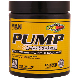 MAN Sports, Pump Powder, Stim-Free Pump Inducer, Sour Batch, 7.94 oz (225 g)