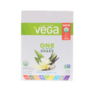 Vega, One, All-in-One Shake, French Vanilla, 10 Packs, 1.4 oz (38 g) Each (Discontinued Item)