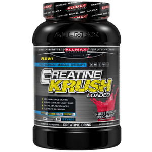 ALLMAX Nutrition, Creatine Krush Loaded, 100% Pharma-Grade Creatine + L-Glutamine + Electrolyte Rehydration, Fruit Punch, 3.3 lbs (1500 g)