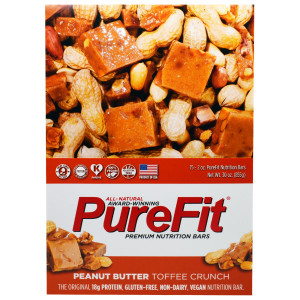 Pure Fit Bars, Premium Nutrition Bars, Peanut Butter Toffee Crunch, 15 Bars, 2 oz (57 g) Each