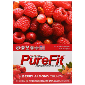 Pure Fit Bars, Premium Nutrition Bars, Berry Almond Crunch, 15 Bars, 2 oz (57 g) Each
