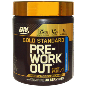 Optimum Nutrition, Gold Standard, Pre-Workout, Blueberry Lemonade, 10.58 oz (300 g)
