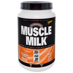 Cytosport, Inc, Genuine Muscle Milk, Lean Muscle Protein, Strawberries N Creme, 39.5 oz (1120 g)