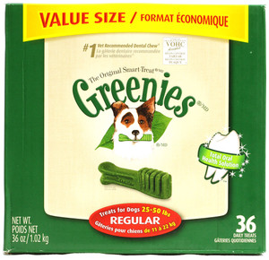 Greenies Original Regular Size Dog Dental Treats Value Pack -- 36 oz