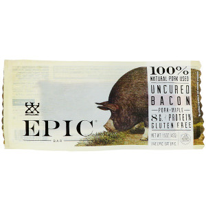 Epic Bar, Uncured Bacon, Pork + Maple Bar, 12 Bars, 1.5 oz (43 g) Each
