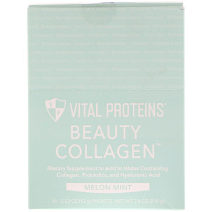 Vital Proteins, Beauty Collagen, Melon Mint, 14 Packets, 0.56 oz (16 g) Each