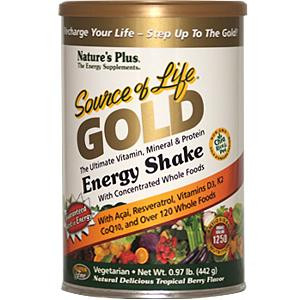 Natures Plus, Source of Life Gold, Energy Shake, Tropical Berry Flavor, .97 lb (442 g)