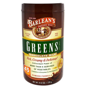 Barleans, Greens, Powder Formula, Chocolate Silk, 9.52 oz (270 g)