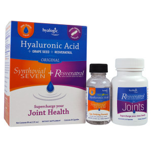 Hyalogic , Hyaluronic Acid, Synthovial Seven + Resveratrol, 1 Kit