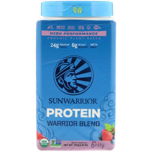 Sunwarrior, Warrior Blend Protein, Organic Plant-Based, Berry, 1.65 lb (750 g)
