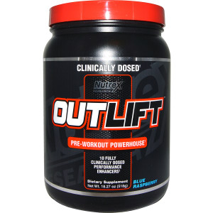 Nutrex Research Labs, Outlift, Pre-Workout Powerhouse, Blue Raspberry, 18.27 oz (518 g)