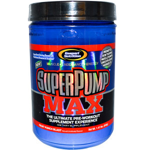 Gaspari Nutrition, SuperPump Max, The Ultimate Pre-Workout Supplement, Fruit Punch Blast, 1.41 lbs (640 g)