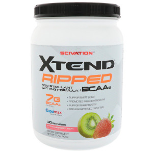 Scivation, Xtend Ripped BCAAs, Strawberry Kiwi Splash, 1.09 lbs (495 g)