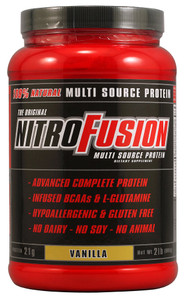 NitroFusion Multi-Source Protein Formula Vanilla - 2 lbs