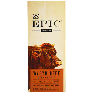 Epic Bar, Wagyu Beef Steak Strip, 20 Strips, 0.8 oz (23 g) Each