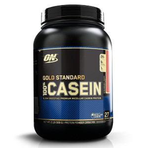 Optimum Nutrition, Gold Standard, 100% Casein, Strawberry Cream, 2 lbs (909 g)