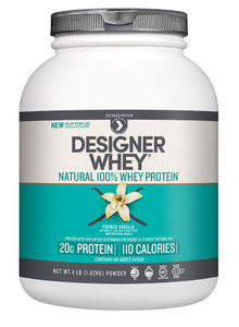 Designer Protein Natural 100% Whey Protein Powder French Vanilla -- 4 lbs