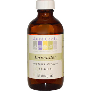 Aura Cacia, 100% Pure Essential Oil, Lavender, 4 fl oz (118 ml)