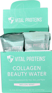 Vital Proteins, Collagen Beauty Water, Melon Mint, 14 Packets, 0.46 oz (13 g) Each