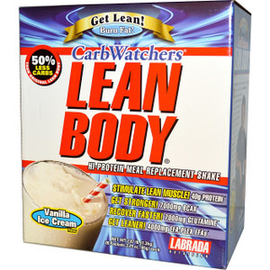 Labrada Nutrition, CarbWatchers Lean Body, Vanilla, 20 Packets, 2.29 oz (65 g) Each
