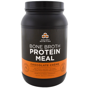 Dr. Axe / Ancient Nutrition, Bone Broth Protein Meal, Chocolate Creme, 28.6 oz (811 g)