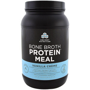 Dr. Axe / Ancient Nutrition, Bone Broth Protein Meal, Vanilla Creme, 28.2 oz (800 g)