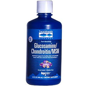 Trace Minerals Research, Glucosamine/Chondroitin/MSM, Blueberry, 32 fl oz (946 ml)