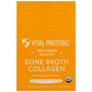 Vital Proteins Organic Bone Broth Collagen Unflavored Chicken -- 20 Packets