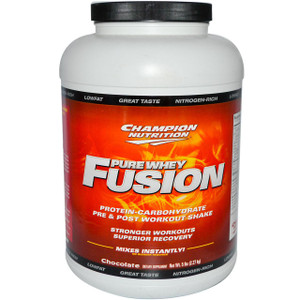 Champion Nutrition, Pure Whey Fusion, Pre & Post Workout Shake, Chocolate, 5 lbs (2.27 kg)