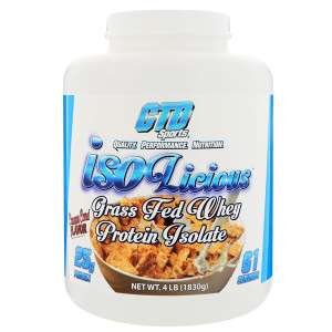 CTD Sports, Isolicious Grass Fed Whey Protein Isolate, Cinnamon Cereal Flavor, 4 lb (1830 g)