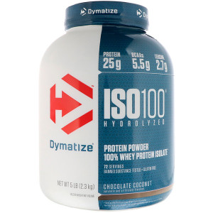Dymatize Nutrition, ISO 100 Hydrolyzed 100% Whey Protein Isolate, Chocolate Coconut, 5 lb (2.3 kg)