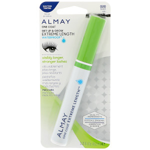 Almay, One Coat Get Up & Grow Extreme Length Waterproof Mascara, 020, Black, 0.21 fl oz (6.2 ml)