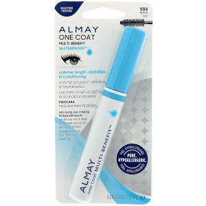 Almay, One Coat Multi Benefit Waterproof Mascara, 504, Black, 0.24 fl oz (7 ml)