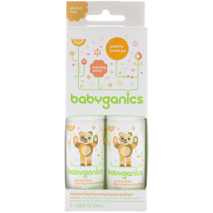 BabyGanics, Alcohol-Free, Foaming Hand Sanitizer, Mandarin, 2 Pack, 1.69 fl oz (50 ml) Each
