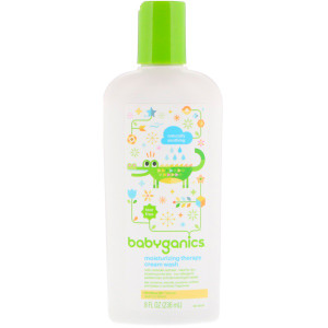 3 PACK of Babyganics Moisturizing Cream Cleanser -- 8 fl oz