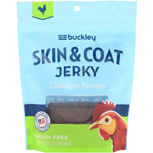 Buckley, Skin & Coat Jerky, Dog Treats, Chicken, 5 oz (141.7 g)