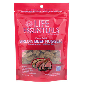 Cat-Man-Doo, Life Essentials, Freeze Dried Sirloin Beef Nuggets, For Cats & Dogs, 3 oz (85 g)